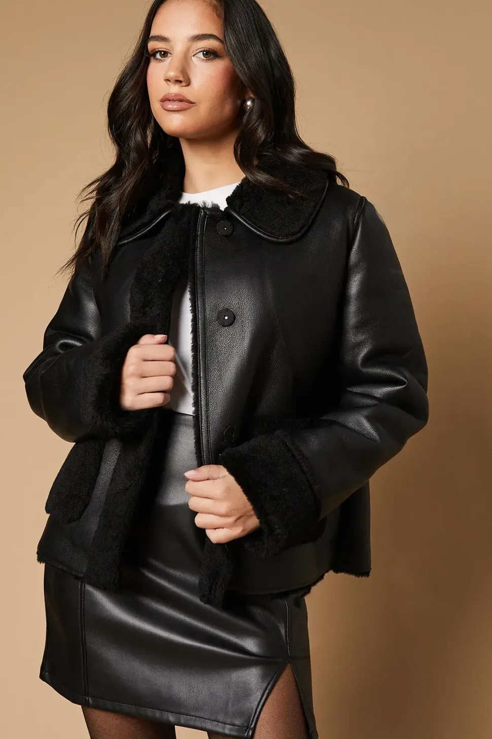 Shearling Bonded Short Jacket