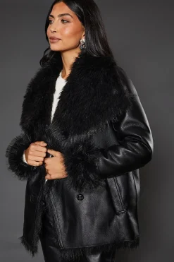 Shearling Suedette Jacket