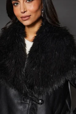 Shearling Suedette Jacket
