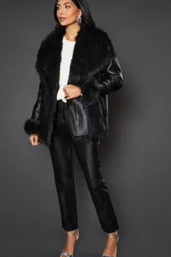 Shearling Suedette Jacket