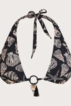 Shell Foil Print Bikini Top