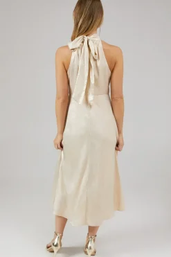 Shimmer Chiffon Halterneck Bridesmaids Dress