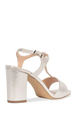 Shimmer 'Emmie' Wide Fit High Block Heel Sandals