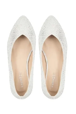 Shimmer 'Finley' Wide Fit Low Block Heel Court Shoes