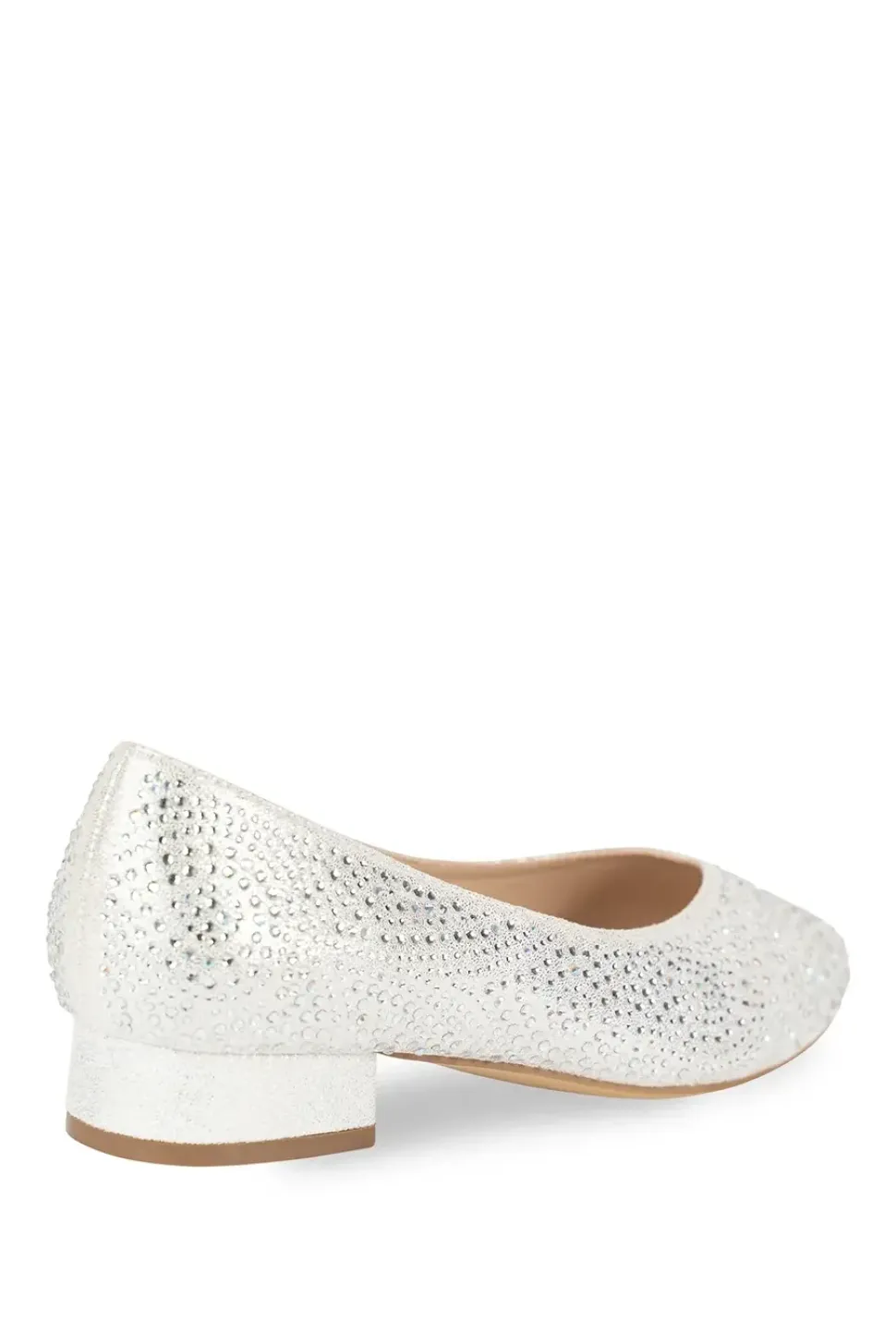 Shimmer 'Finley' Wide Fit Low Block Heel Court Shoes
