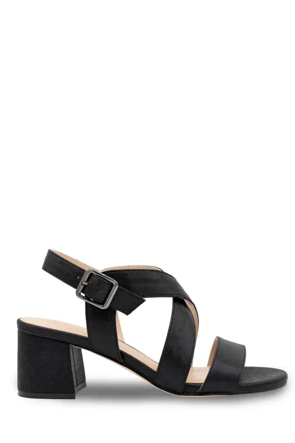 Shimmer 'Ida' Mid Heel Block Heel Sandal