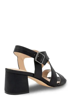 Shimmer 'Ida' Mid Heel Block Heel Sandal