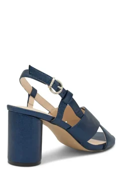 Shimmer 'Ilana' Mid Heel Sling Back Sandals