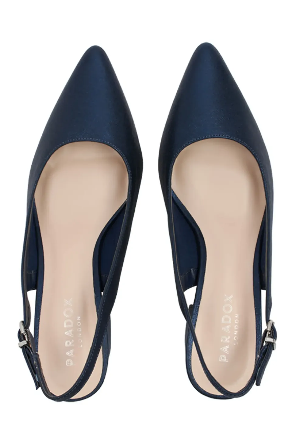Shimmer 'Imelda' Mid Heel Block Heel Sling Back Court Shoes