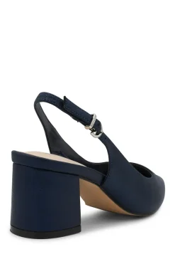 Shimmer 'Imelda' Mid Heel Block Heel Sling Back Court Shoes