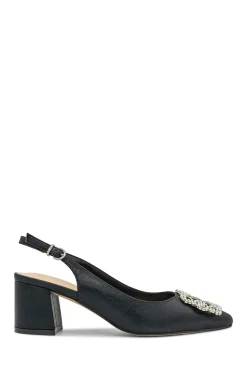 Shimmer 'Innika' Mid Block Heel Slingback Court Shoe