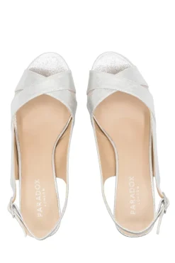 Shimmer 'Luisa' Sling Back Platform Sandal