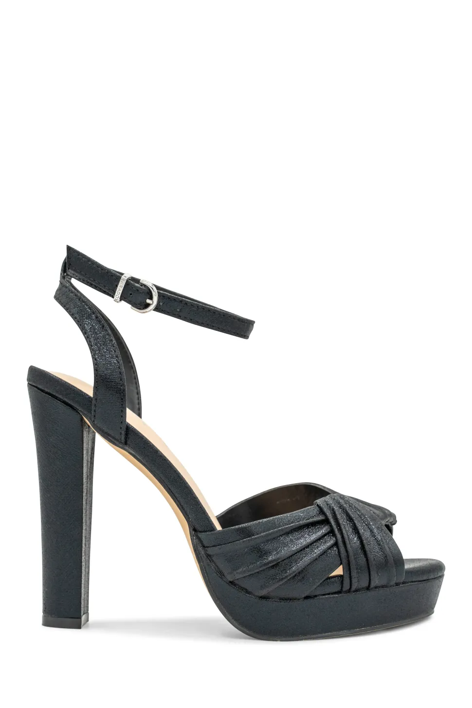 Shimmer 'Lyra' Block Heel Platform Ankle Sandals