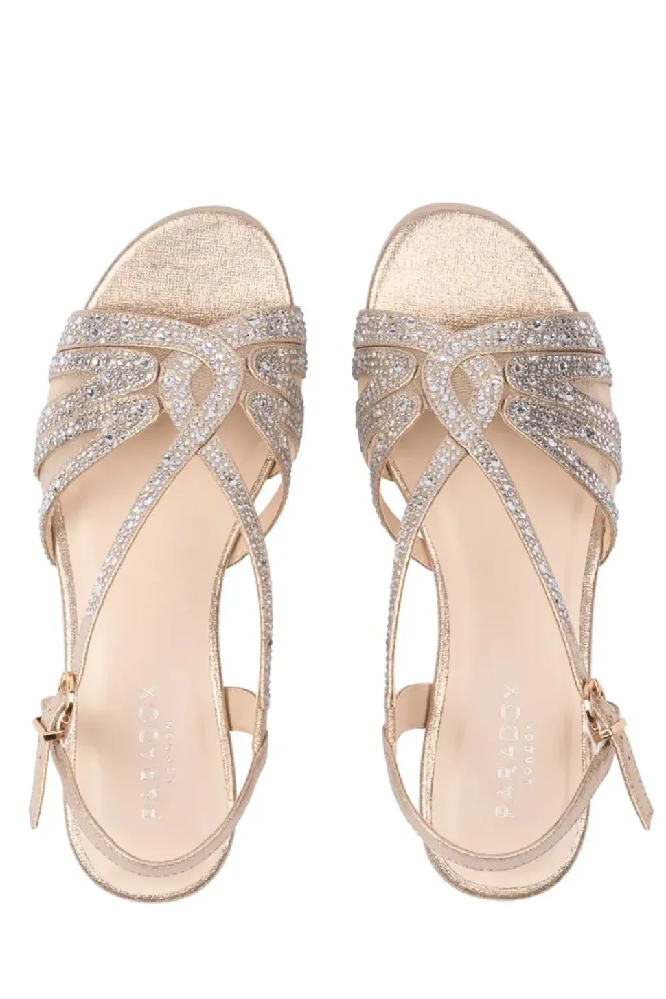 Shimmer 'Quest' Wide Fit Low Heel Sandal