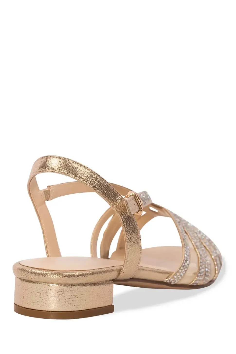 Shimmer 'Quest' Wide Fit Low Heel Sandal