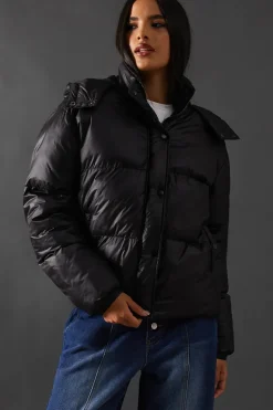 Shiny Padded Puffer Coat