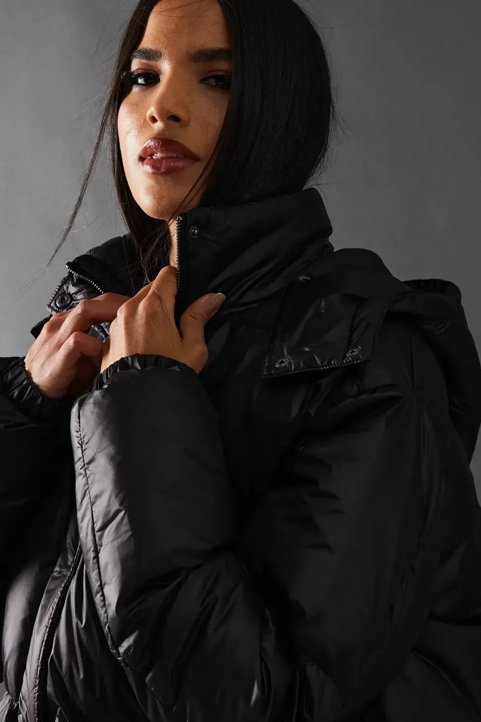 Shiny Padded Puffer Coat