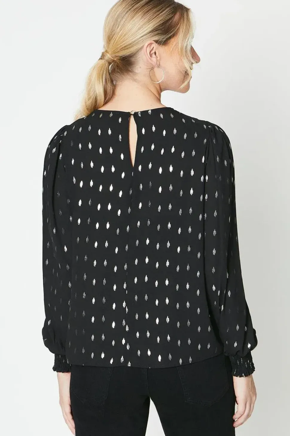Shirred Cuff Blouse