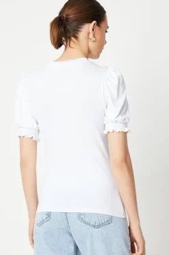Shirred Cuff Top