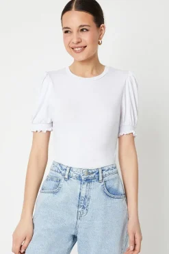 Shirred Cuff Top