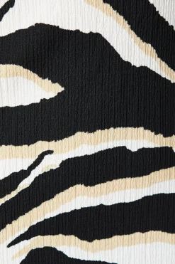 Shirred Cuff Wrap Detail Mini Dress