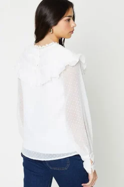 Shirred Frill Detail Blouse