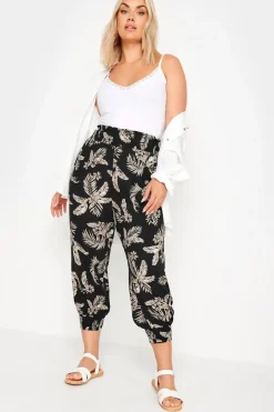 Shirred Harem Trousers