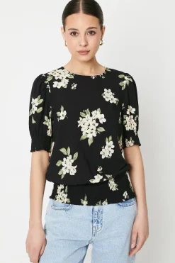 Shirred Hem Blouse