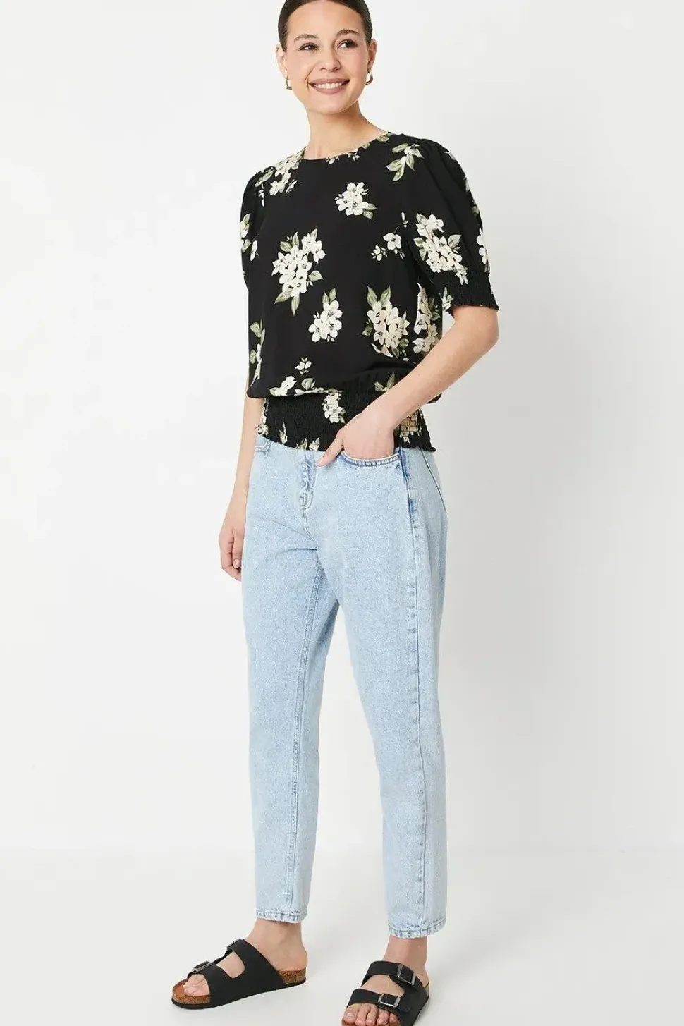 Shirred Hem Blouse