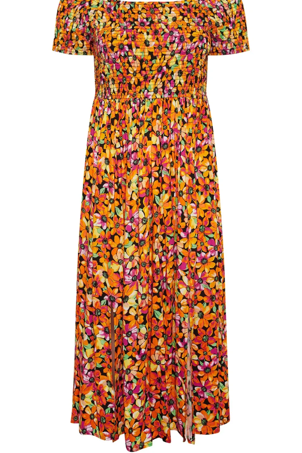 Shirred Maxi Dress