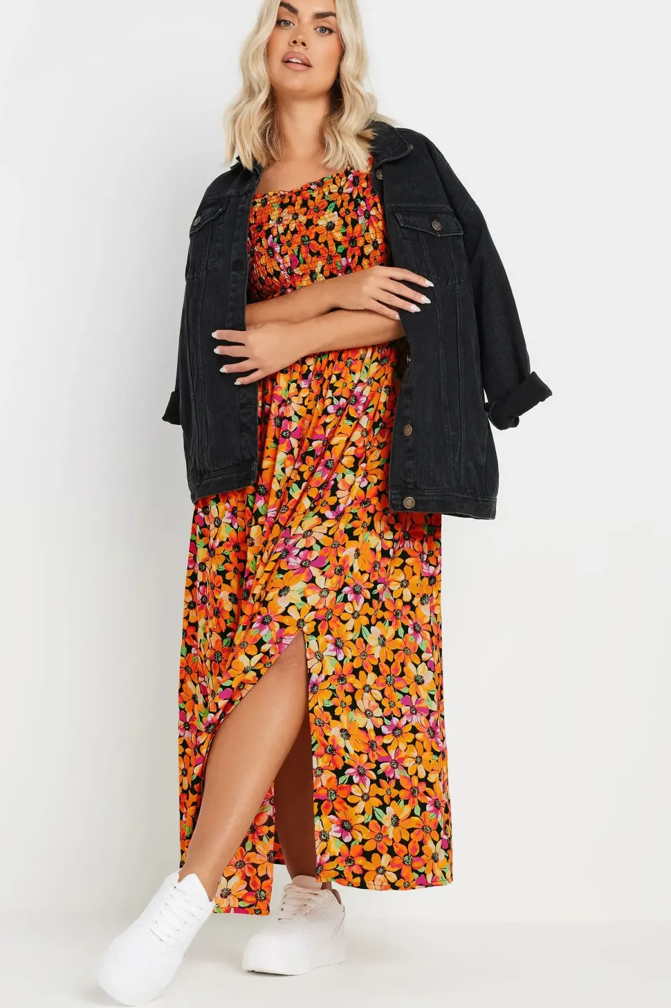 Shirred Maxi Dress