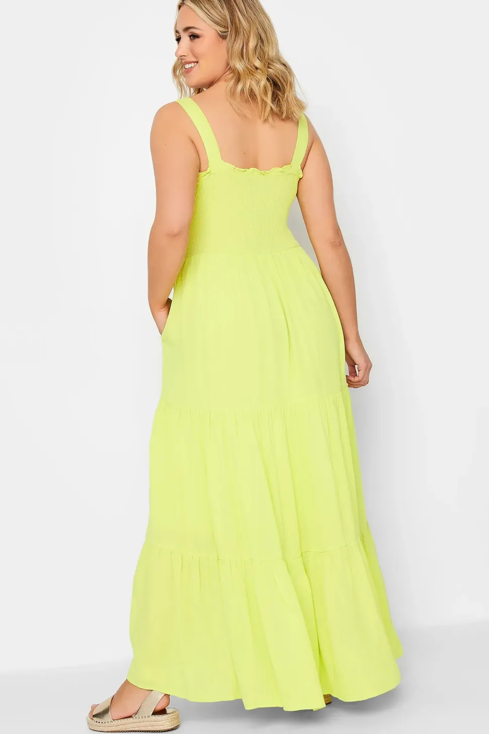 Shirred Strappy Sundress