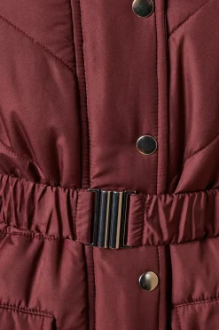 Short Luxe Quilted Padded Puffer Belted Coat