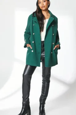 Short Military Double Breasted Coat