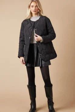 Short Quilted Diamond Padded Coat
