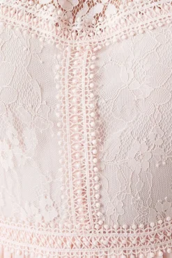 Short Sleeve Eyelash Bodice Bridesmaid Dress