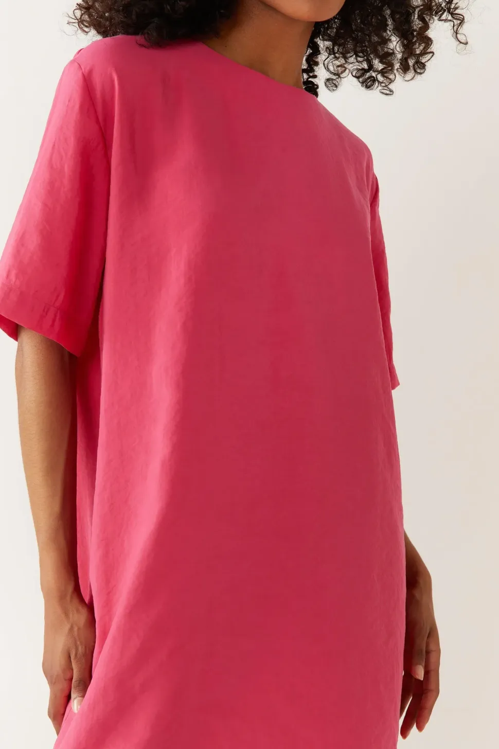 Short Sleeve Textured T-shirt Dress