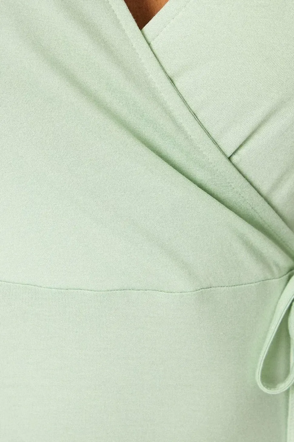 Short Sleeve Wrap Midi Dress