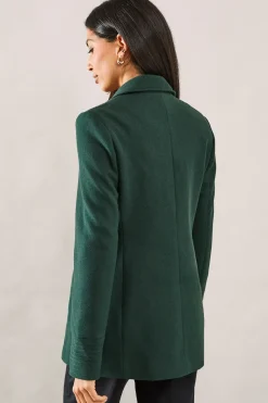 Short Zip Detail Biker Coat