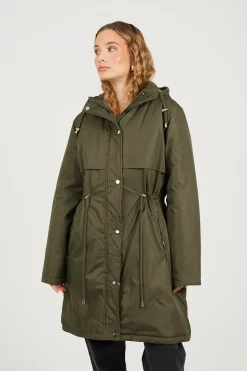 Shower Resistant Padded Parka Jacket