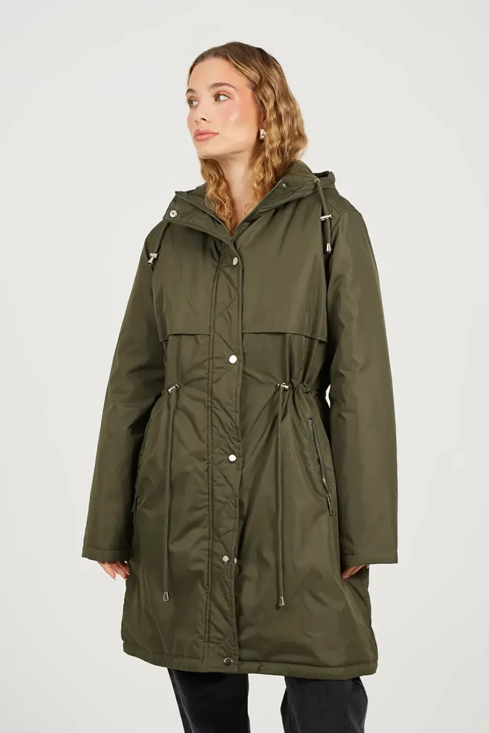 Shower Resistant Padded Parka Jacket