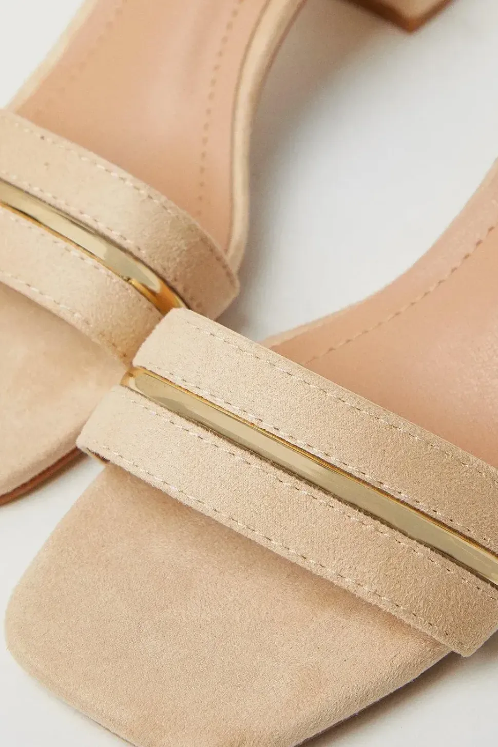 Sicily Hardware Detail Two Part Mid Block Heeled Sandals