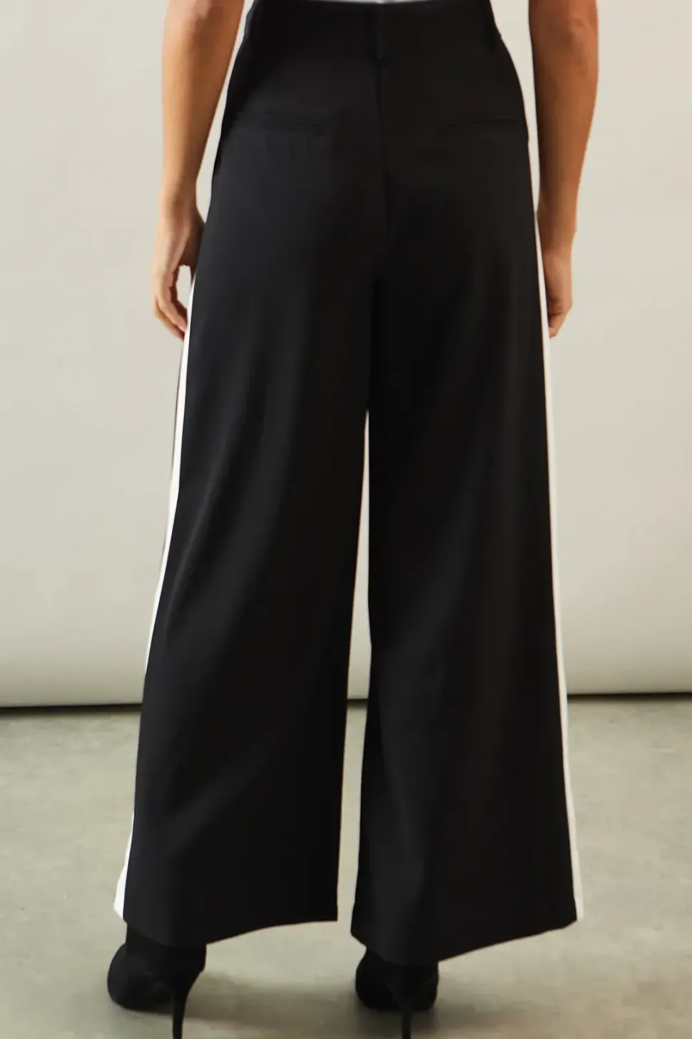 Side Stripe Wide Leg Trousers