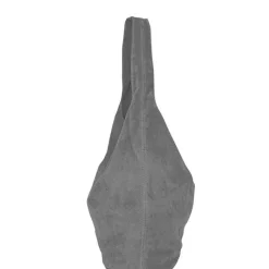 Silver Grey Soft Suede Hobo Shoulder Bag | BYIED