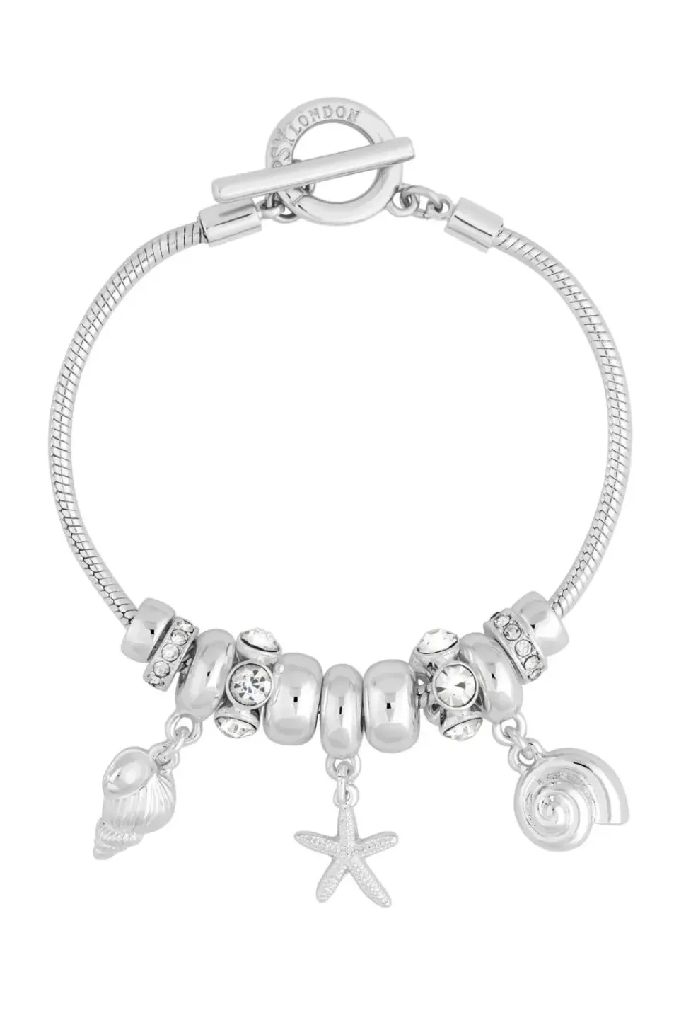 Silver Plated Coastal Charm Bracelet - Gift Boxed