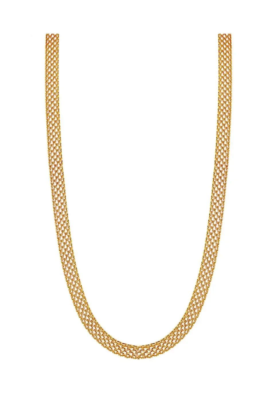Simply Silver 14ct Gold Plated Sterling Silver 925 Open Cage Texture Necklace