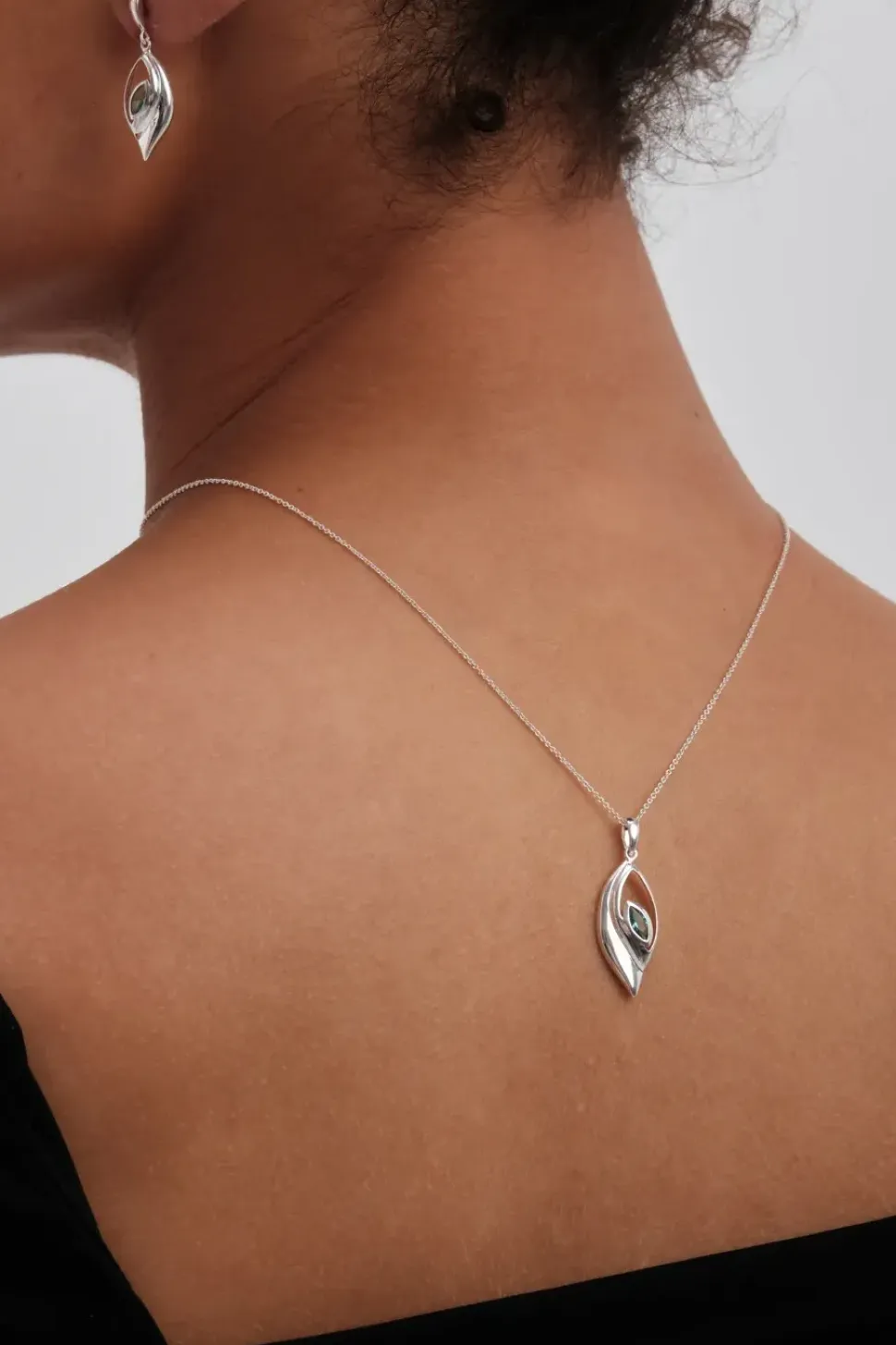 Simply Silver Sterling Silver 925 Cubic Zirconia Heart Shaker Necklace