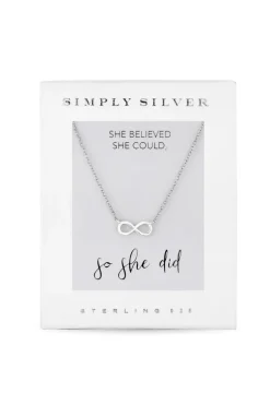 Simply Silver Sterling Silver 925 Infinity Necklace - Gift Boxed