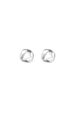 Simply Silver Sterling Silver 925 Polished Open Fluid Knot Stud Earrings