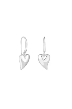 Simply Silver Sterling Silver 925 Tapered Heart Drop Earrings